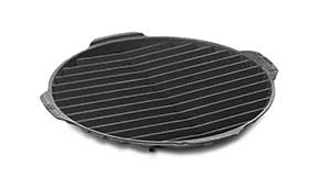 Griddled insert for turn-table plate